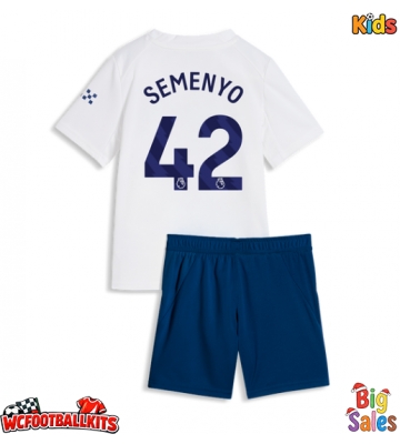 Manchester City Antoine Semenyo #42 Replica Third Stadium Kit for Kids 2026-27 Short Sleeve (+ pants)